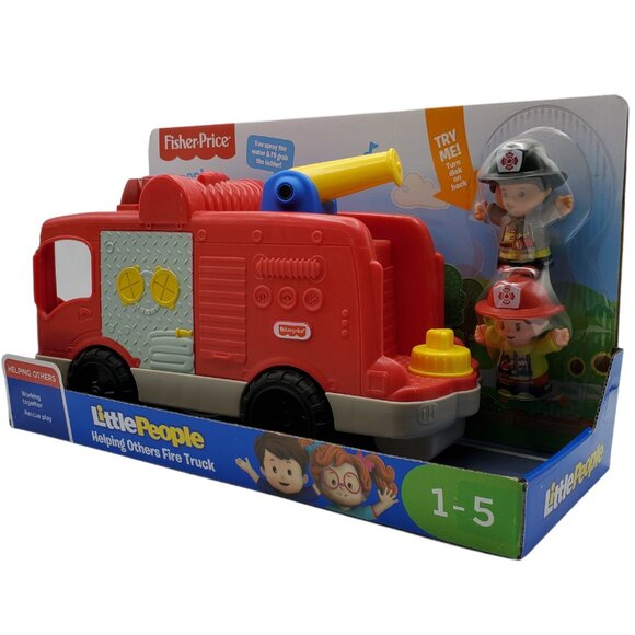 Fisher Price Fire Engine Truck Little People Toy Light Up & Singing Ages 1-5 - Picture 5 of 7